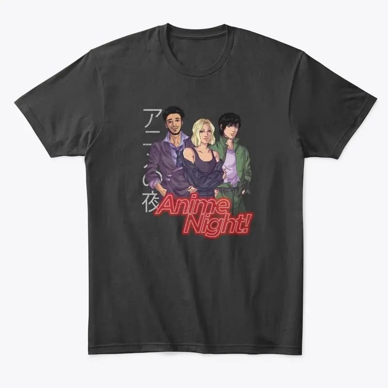 Anime Night Podcast Crew Black Tee